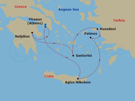 Itinerary map