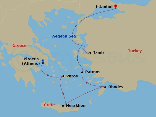 Itinerary map