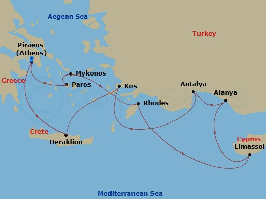 Itinerary map