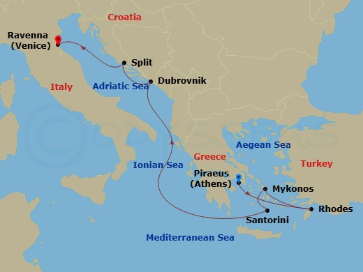 Itinerary map