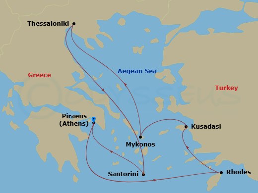 Itinerary map