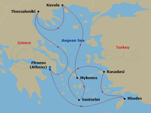 Itinerary map