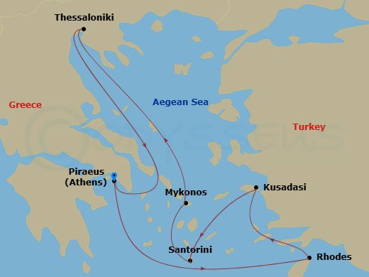 Itinerary map