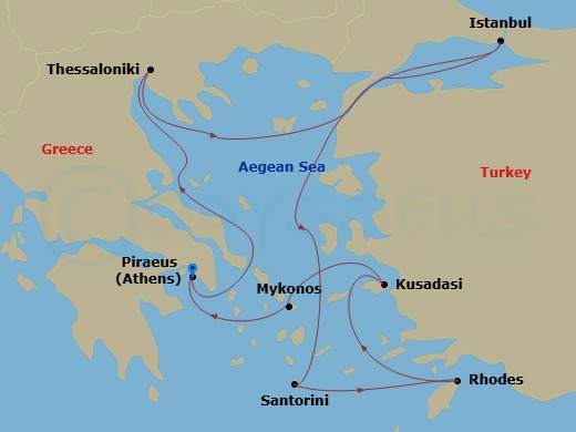 Itinerary map