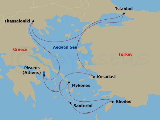 Itinerary map