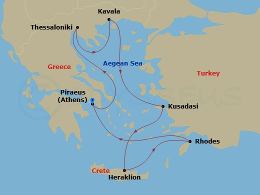 Itinerary map