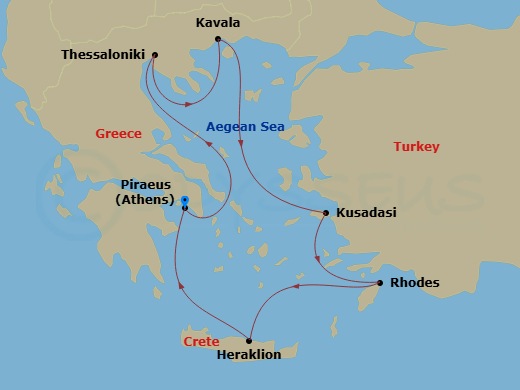 Itinerary map