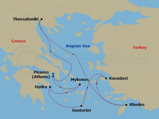 Itinerary map