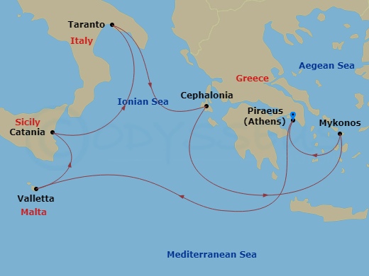 Itinerary map