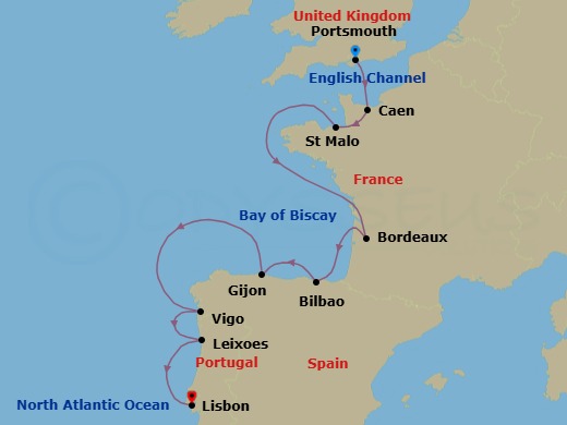 Itinerary map