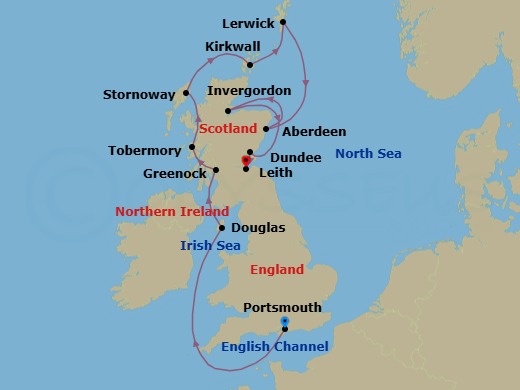 Itinerary map