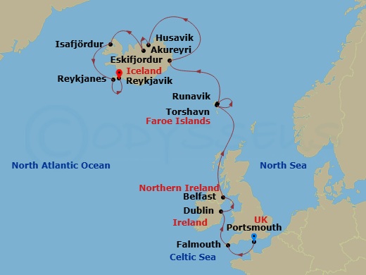 Itinerary map