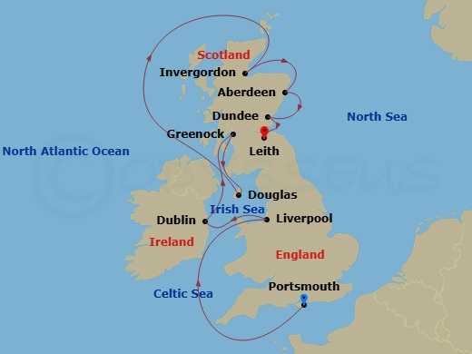 Itinerary map