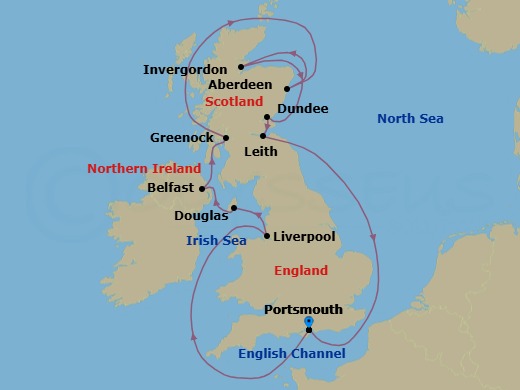 Itinerary map