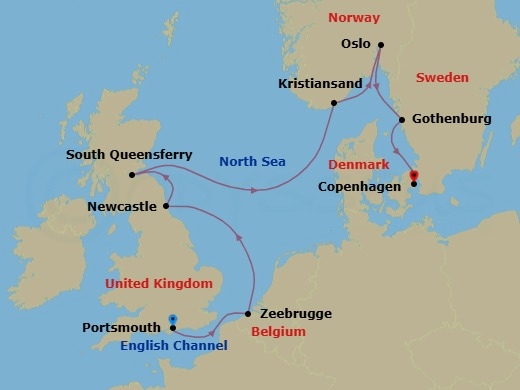 Itinerary map