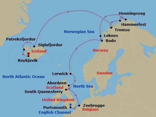 Itinerary map