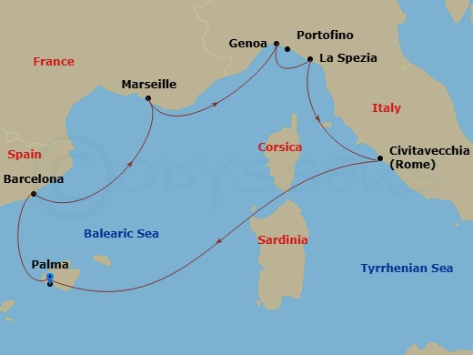 Itinerary map