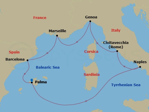 Itinerary map