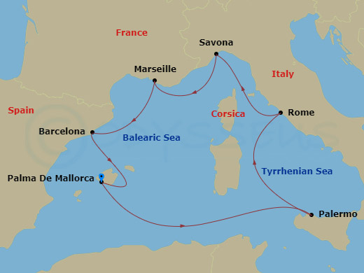 Itinerary map