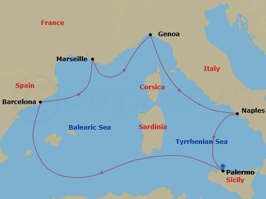 Itinerary map