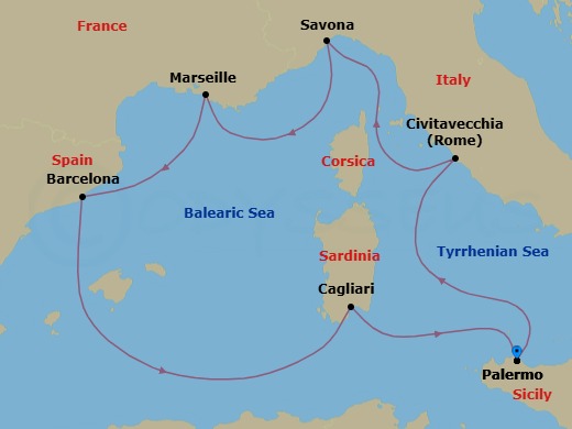 Itinerary map