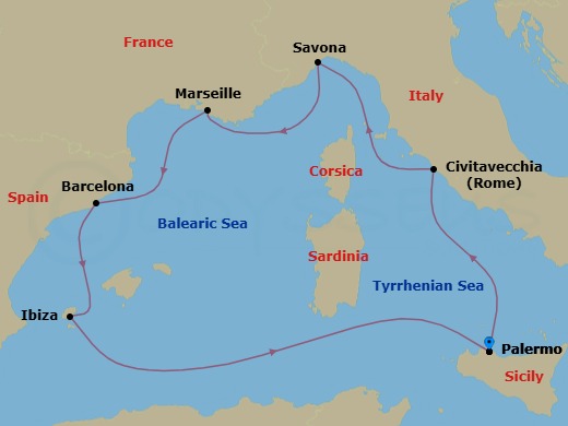 Itinerary map