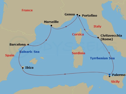 Itinerary map