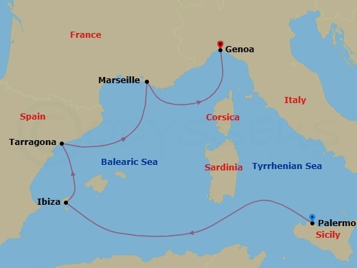 Itinerary map