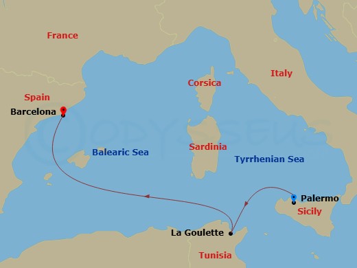 Itinerary map