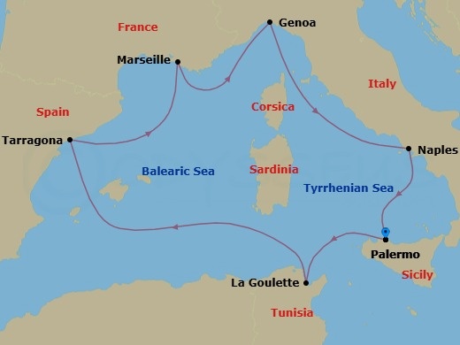 Itinerary map