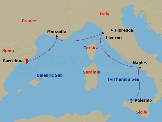 Itinerary map