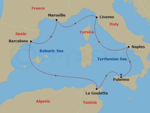 Itinerary map
