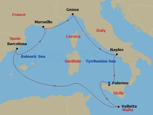Itinerary map