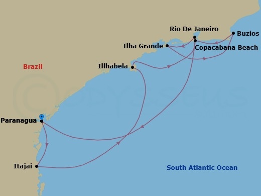 Itinerary map