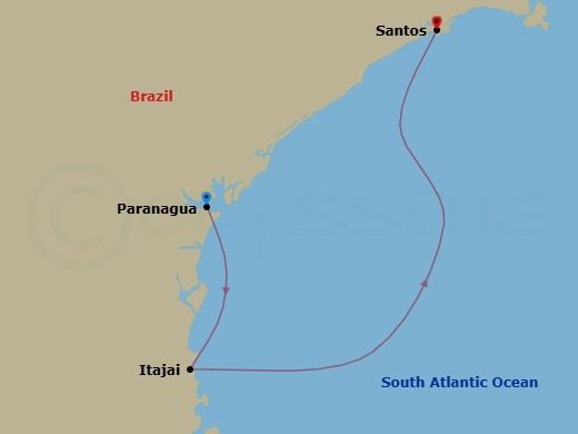 Itinerary map