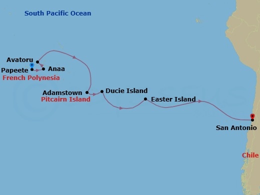 Itinerary map