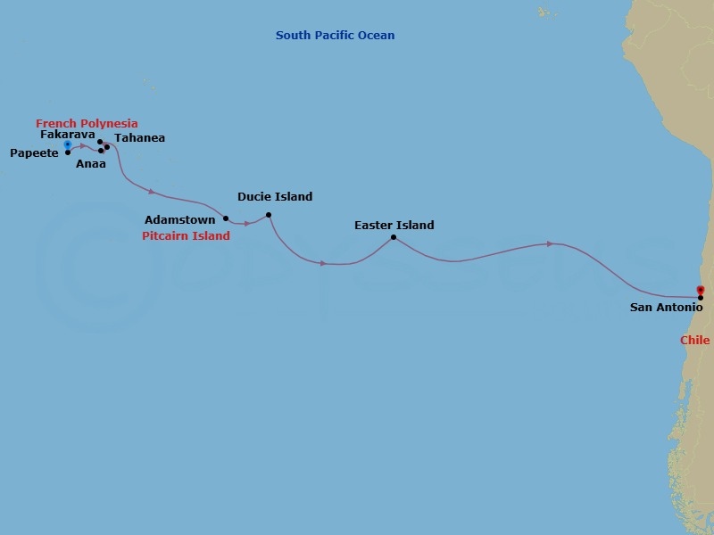Itinerary map