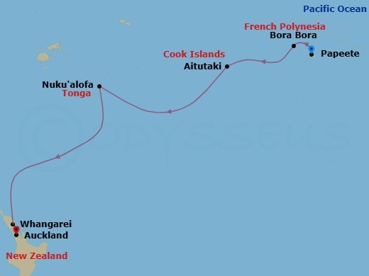 Itinerary map
