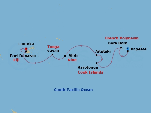 Itinerary map