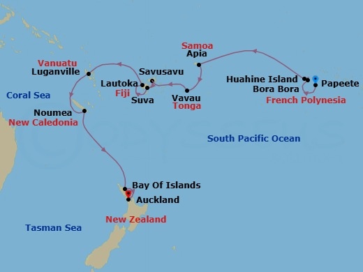 Itinerary map