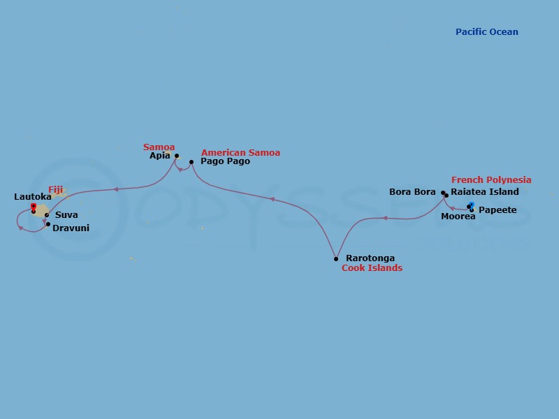 Itinerary map