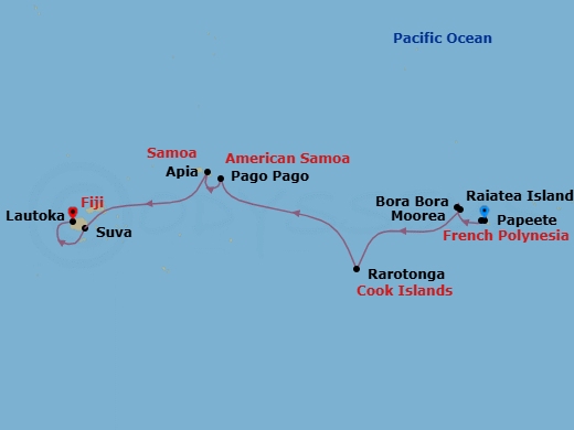 Itinerary map