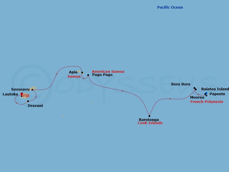 Itinerary map