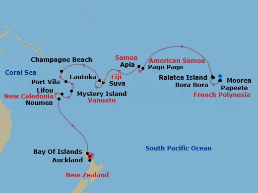 Itinerary map