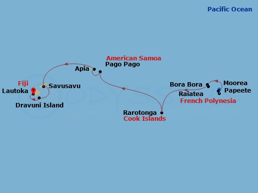 Itinerary map