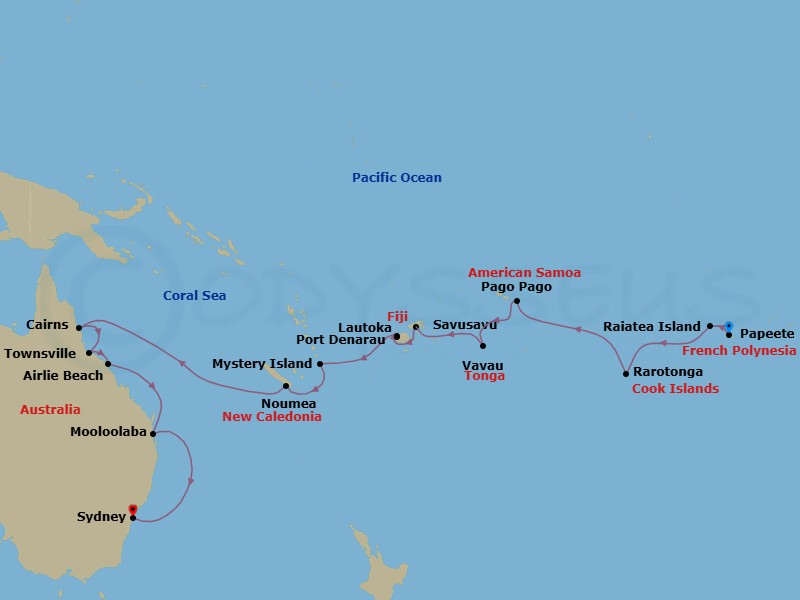Itinerary map