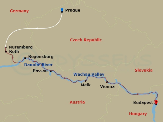 Itinerary map