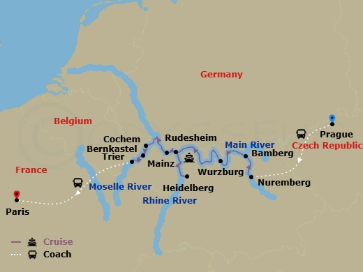 Itinerary map