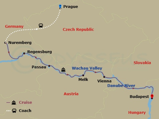 Itinerary map