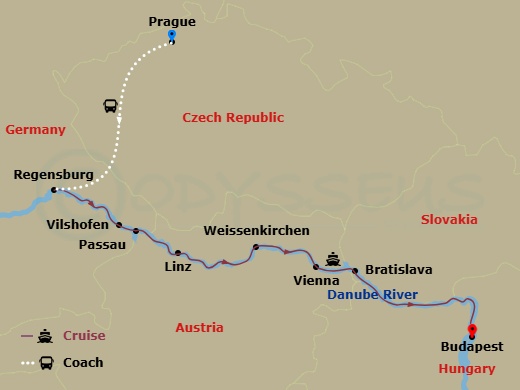 Itinerary map
